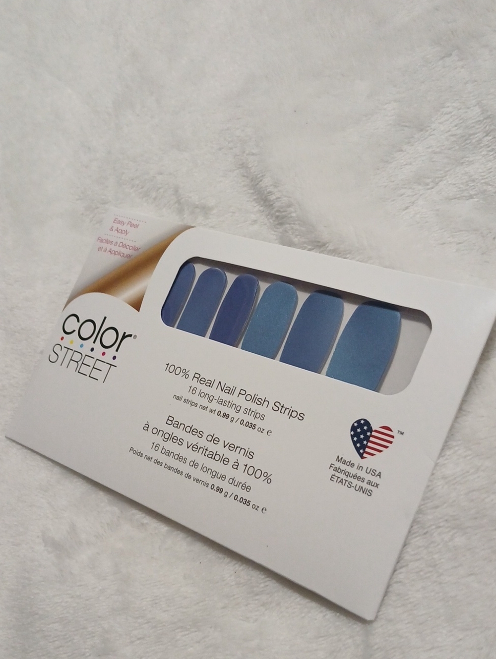 NC3 Color Street Blue Real Nail Polish Strips